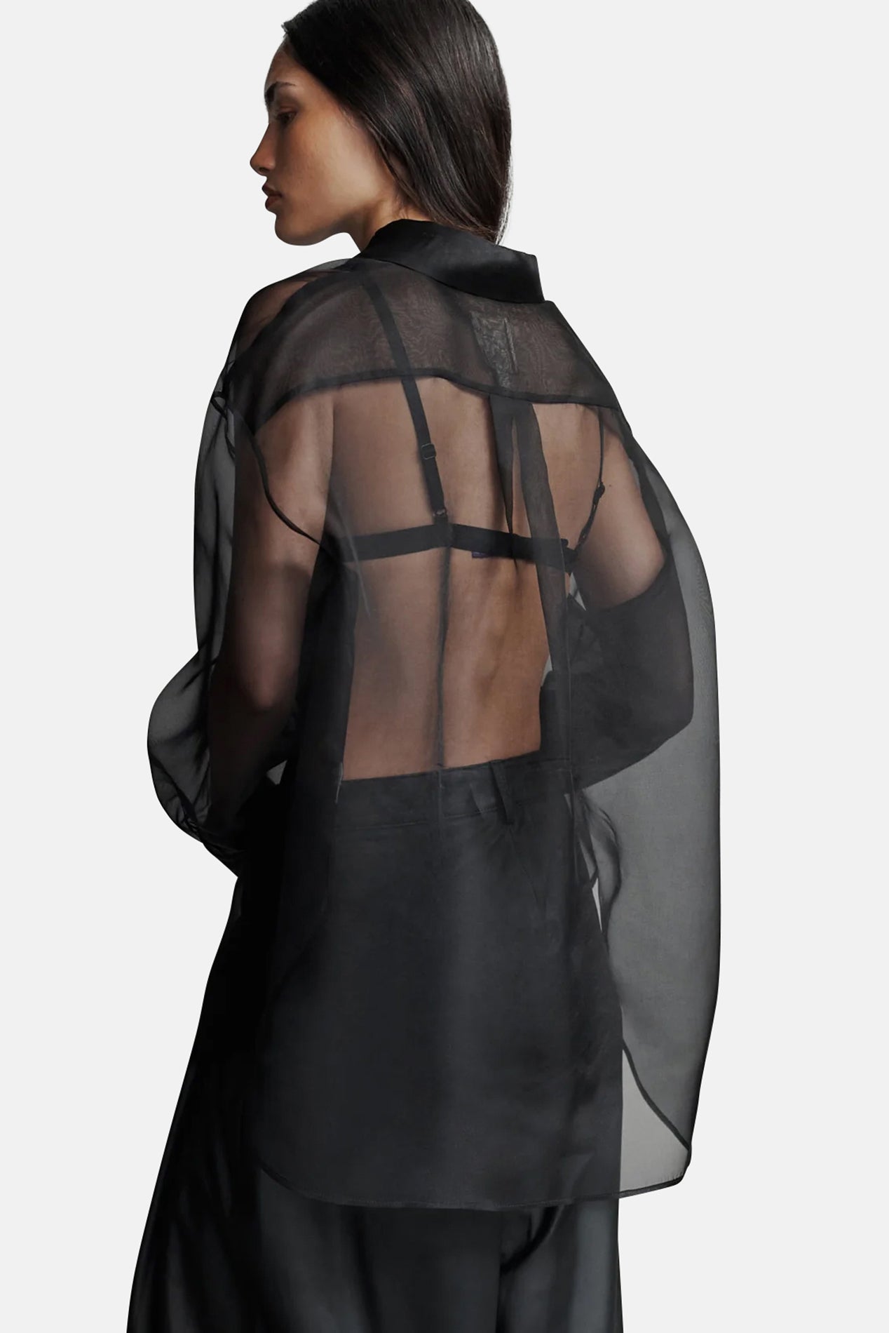 TWP Big Joe Sheer Shirt Black – blueandcream