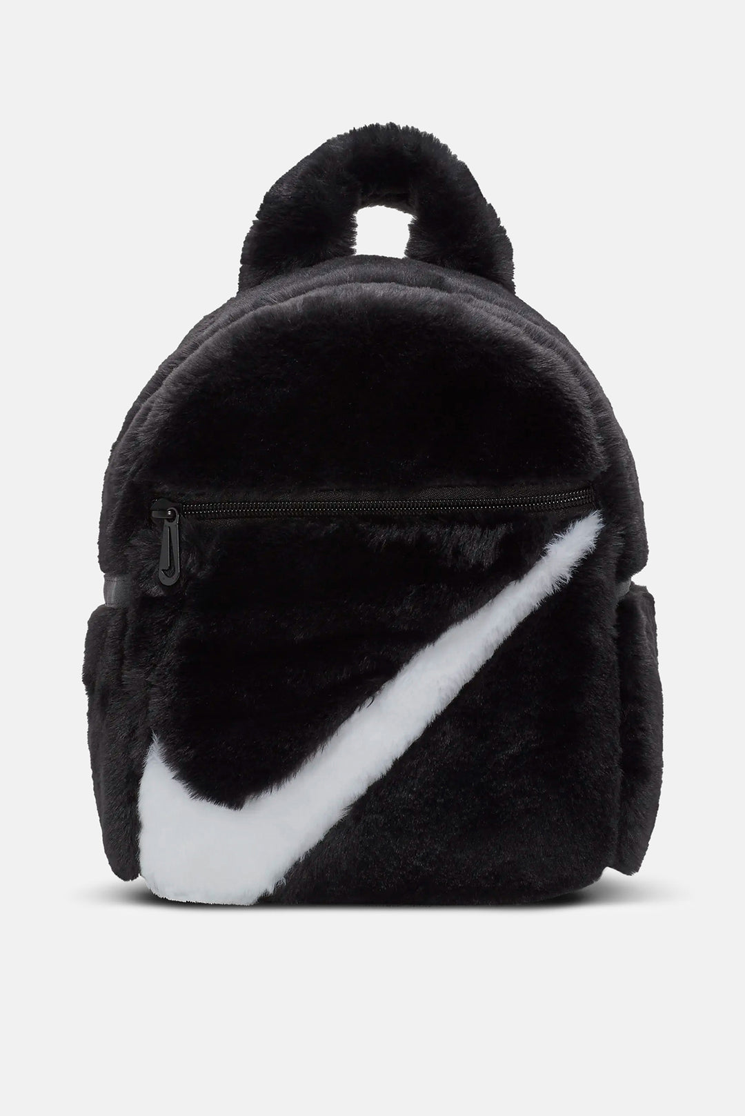 Faux Fur Mini Backpack Black