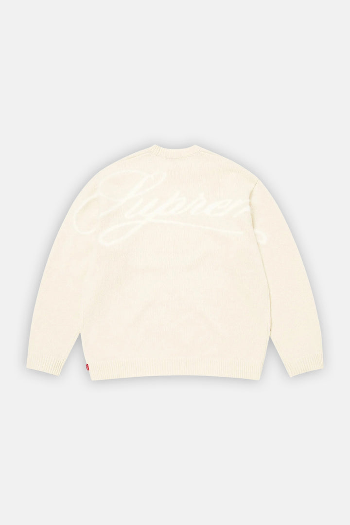 Angora Script Sweater Ivory