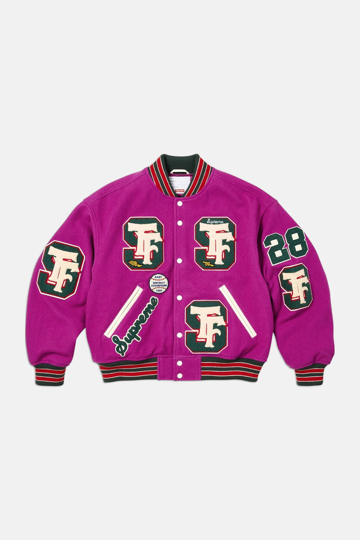 Drill Team Varsity Jacket Magenta