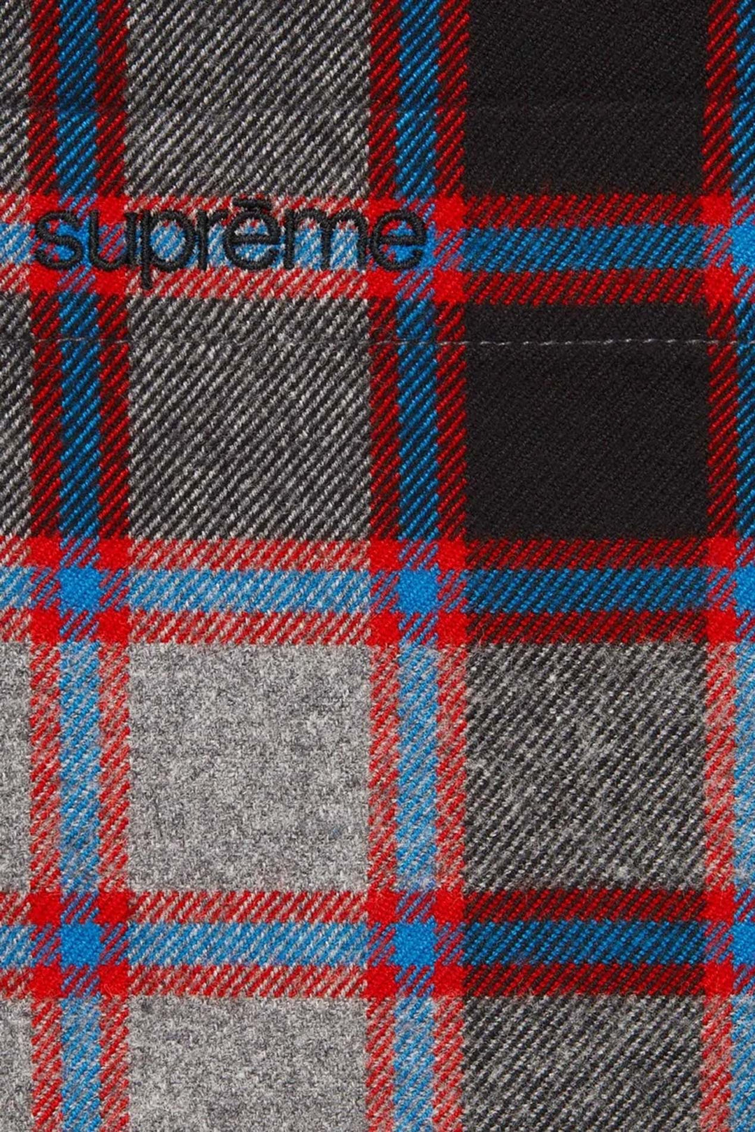 Supreme Plaid Flannel Shirt Grey