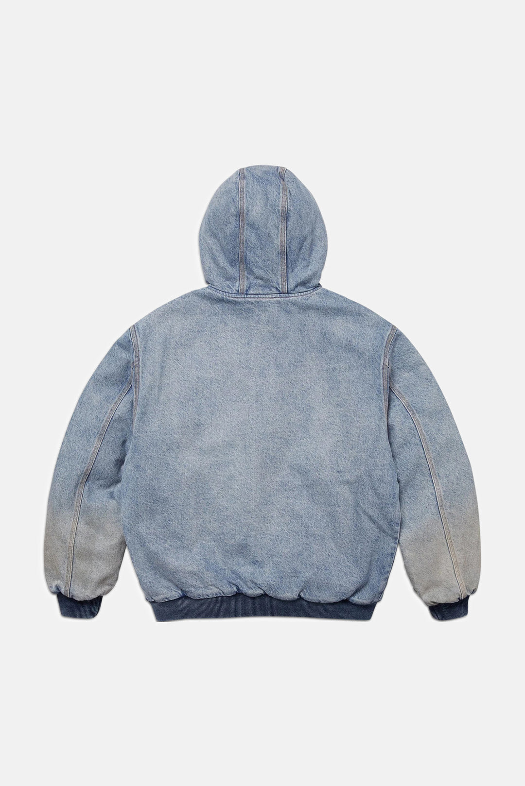 Denim Reflective Arc Hooded Work Jacket Blue