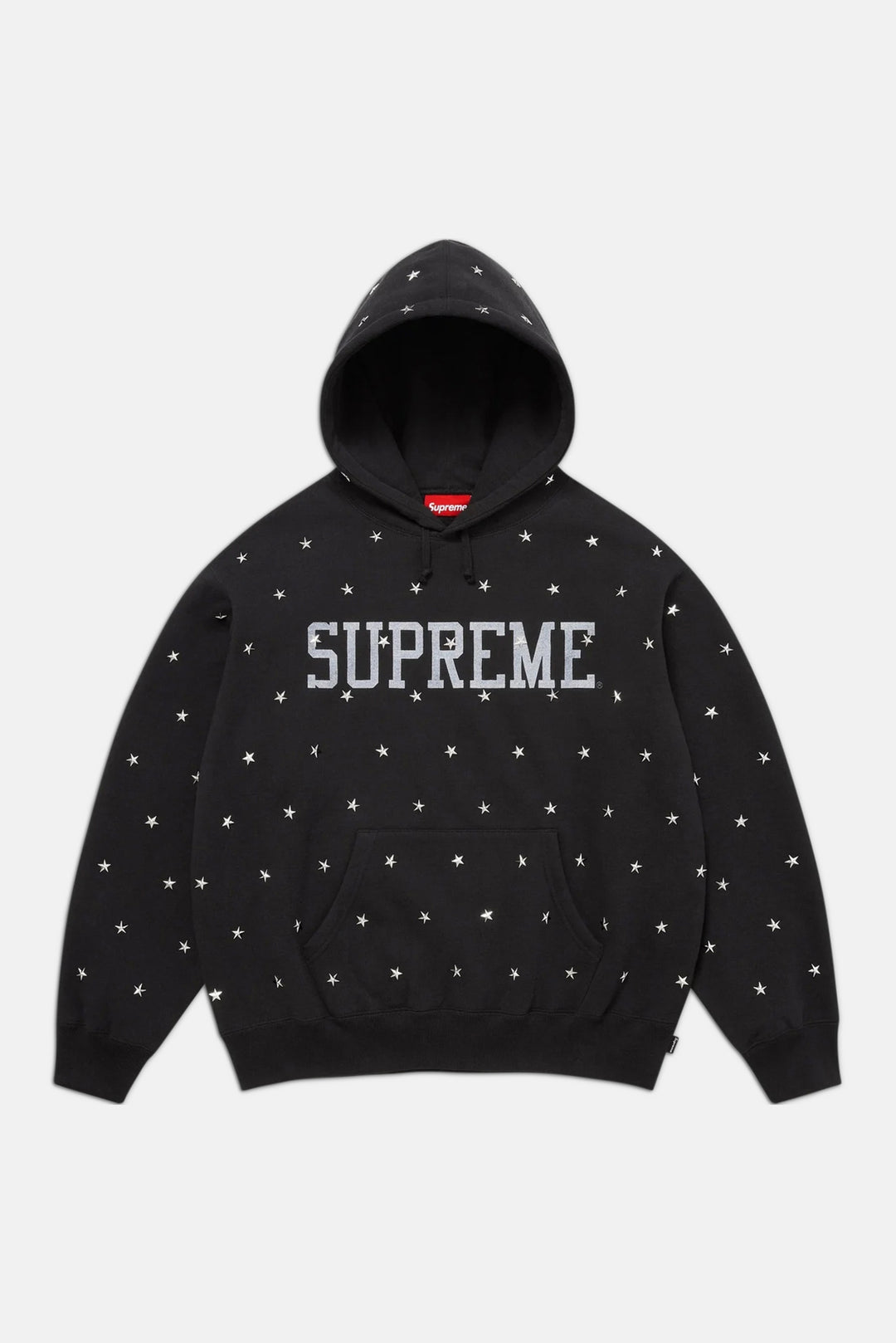 Star Studded Hooded Sweatshirt Black