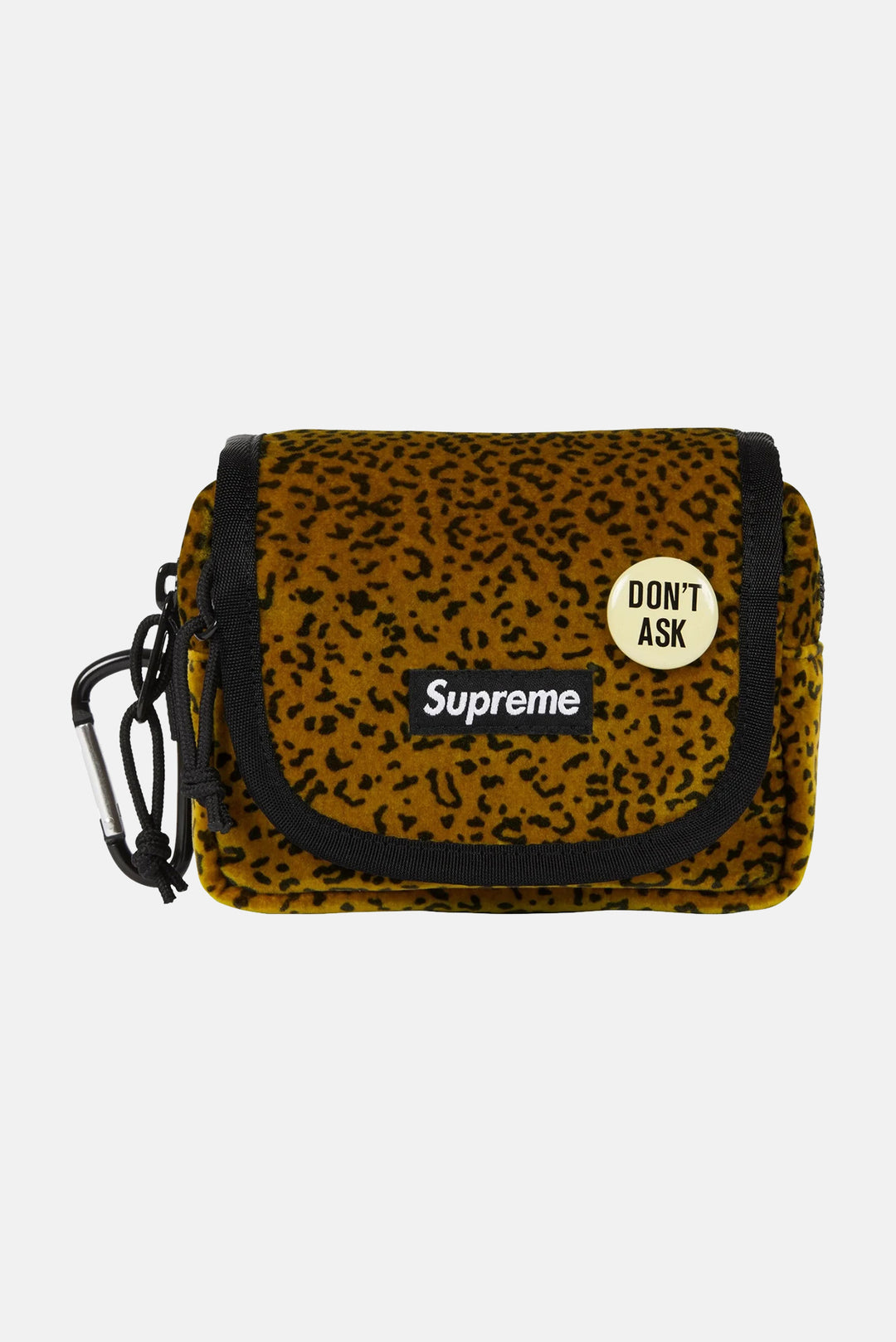 Velvet Mini Pouch Tan Leopard