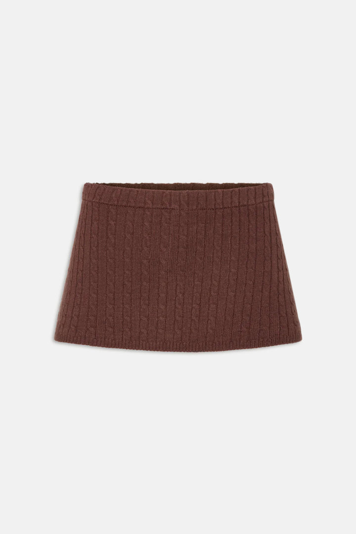 Marialla Cable Knit Skort Brown Sugar
