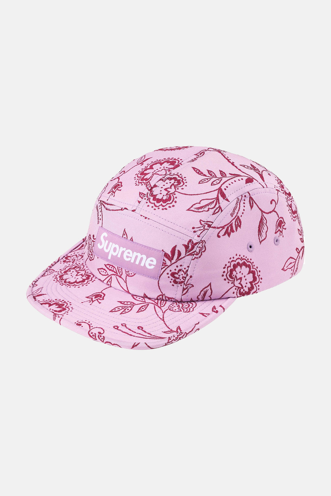Floral Jacquard Camp Cap Lavender