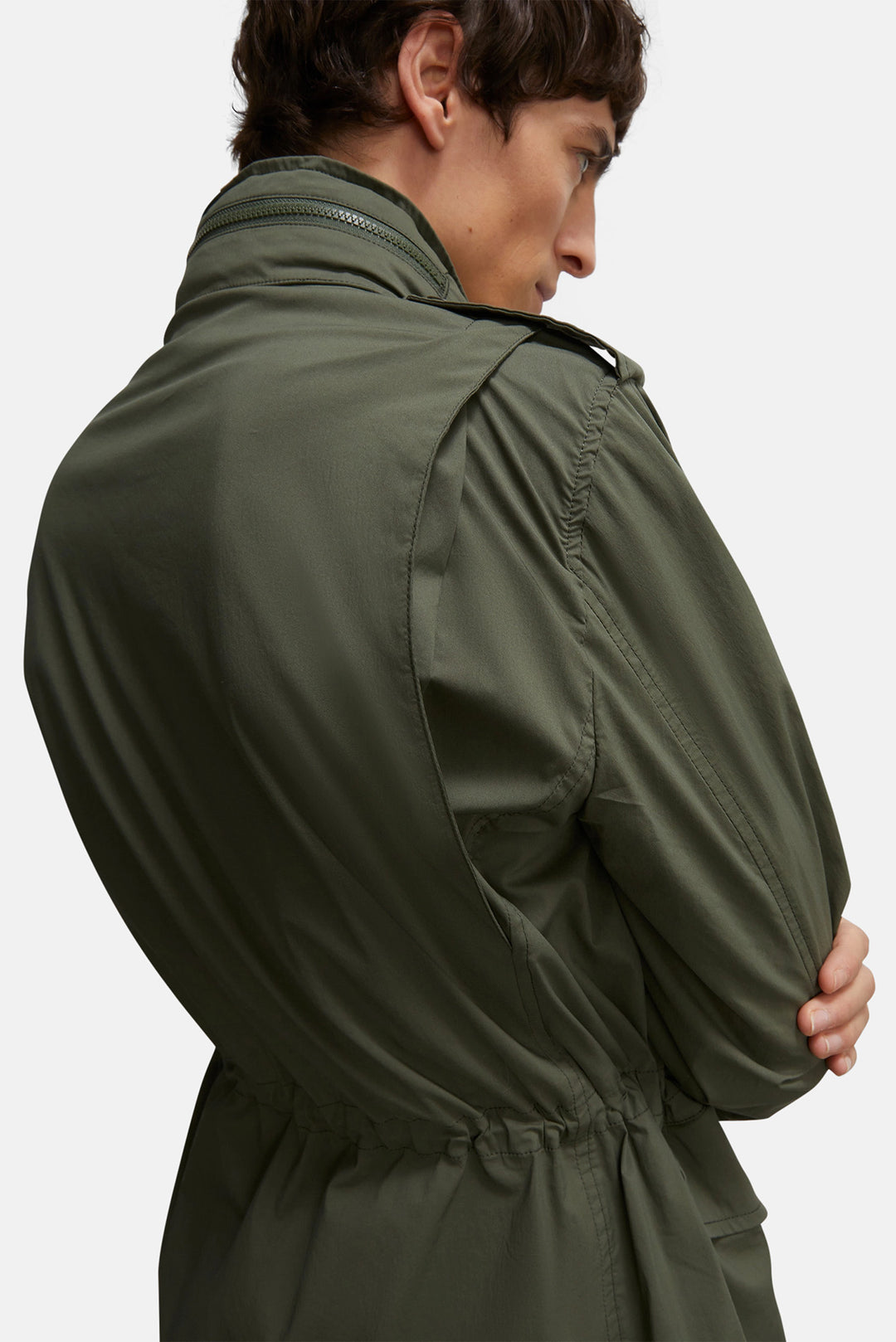 Mini Field Jacket In Cotton Poplin Military