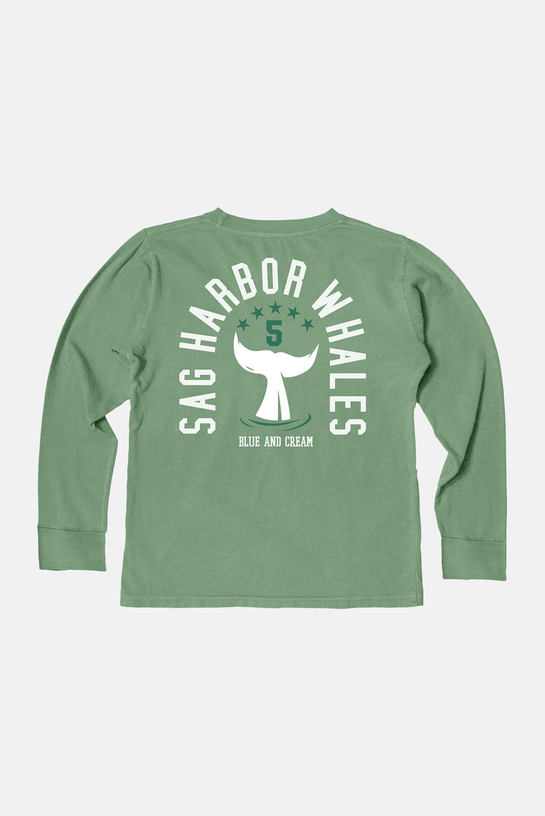 Youth Sag Harbor Whales Long Sleeve Green
