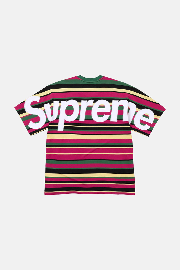 Intarsia S/S Top Multi Stripe