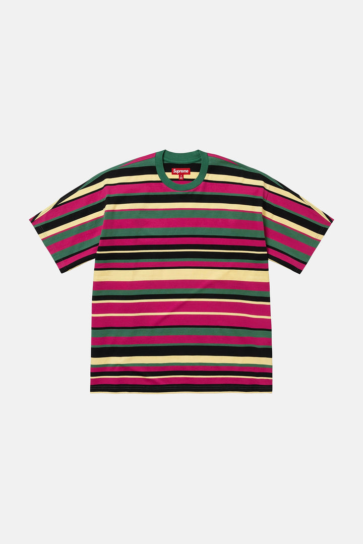 Intarsia S/S Top Multi Stripe