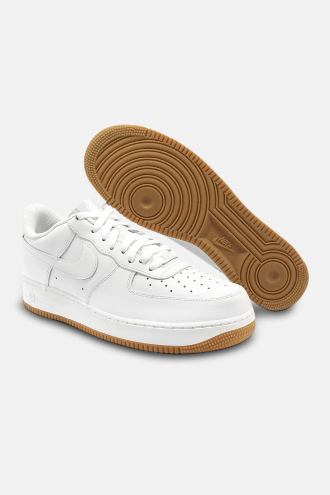 Men's AF 1 White/Light Brown Gum