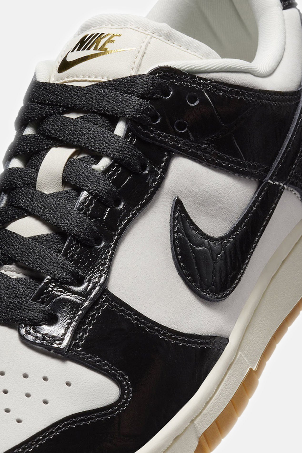 Women's Dunk Low Black Croc – blueandcream