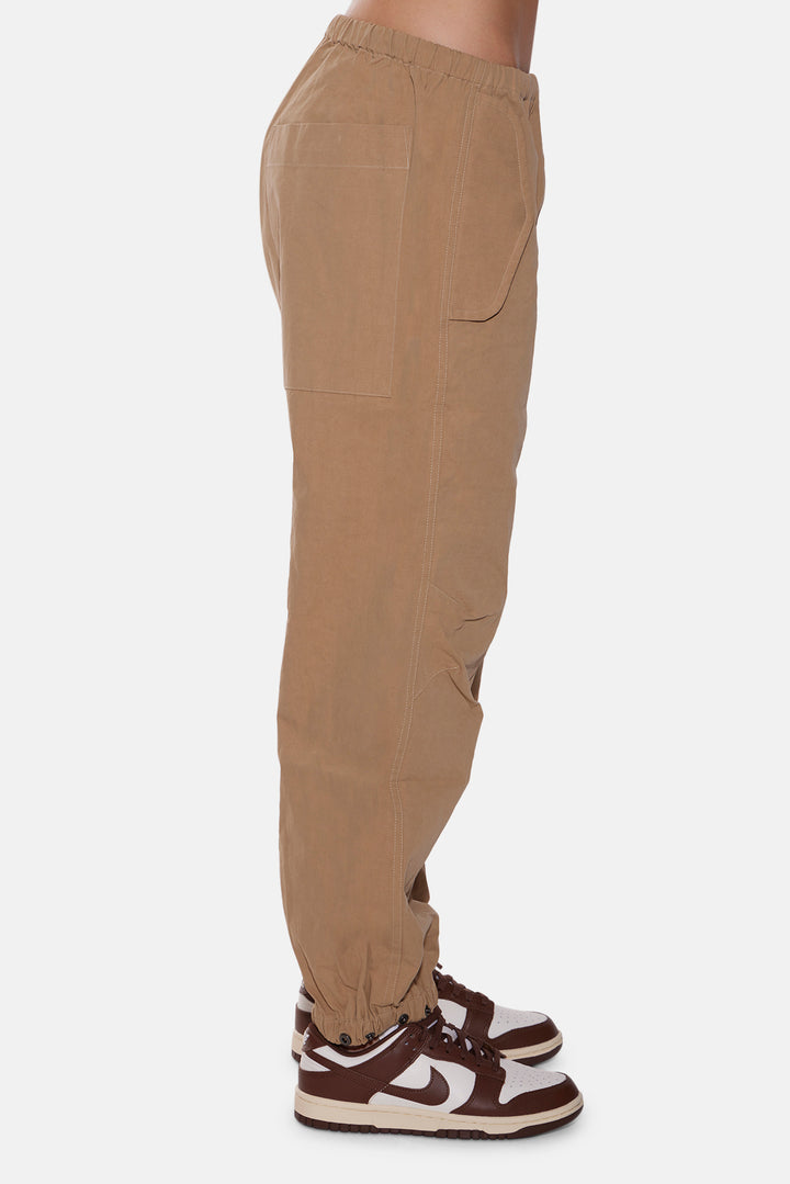 Justine Cotton Parachute Pant Khaki