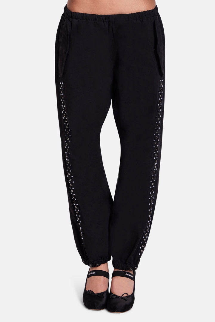 Justine Parachute Pant Studded Black
