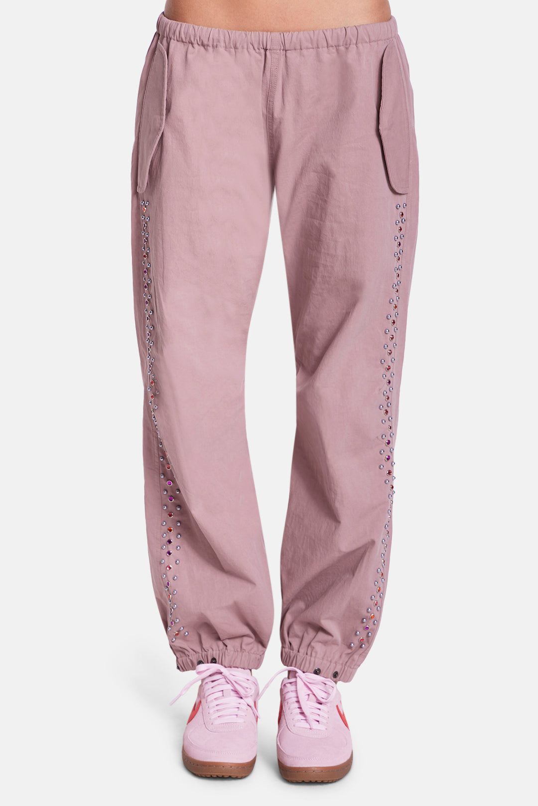 Justine Parachute Pant Studded Mauve