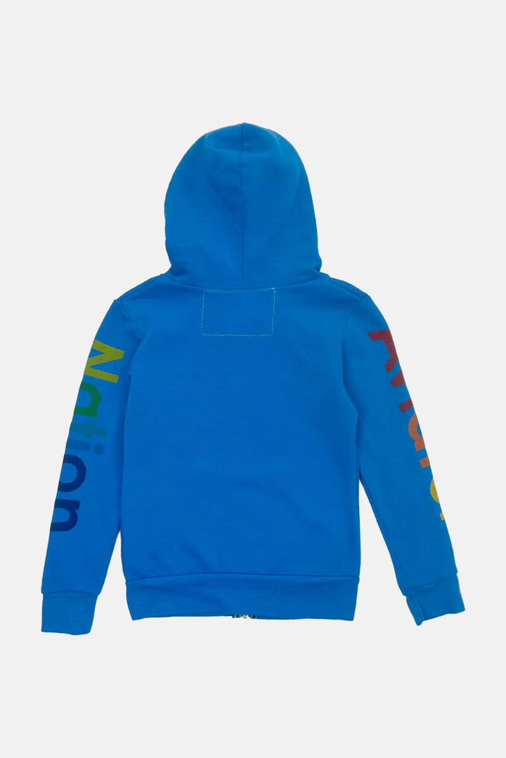 Kid's Aviator Nation Zip Hoodie Ocean