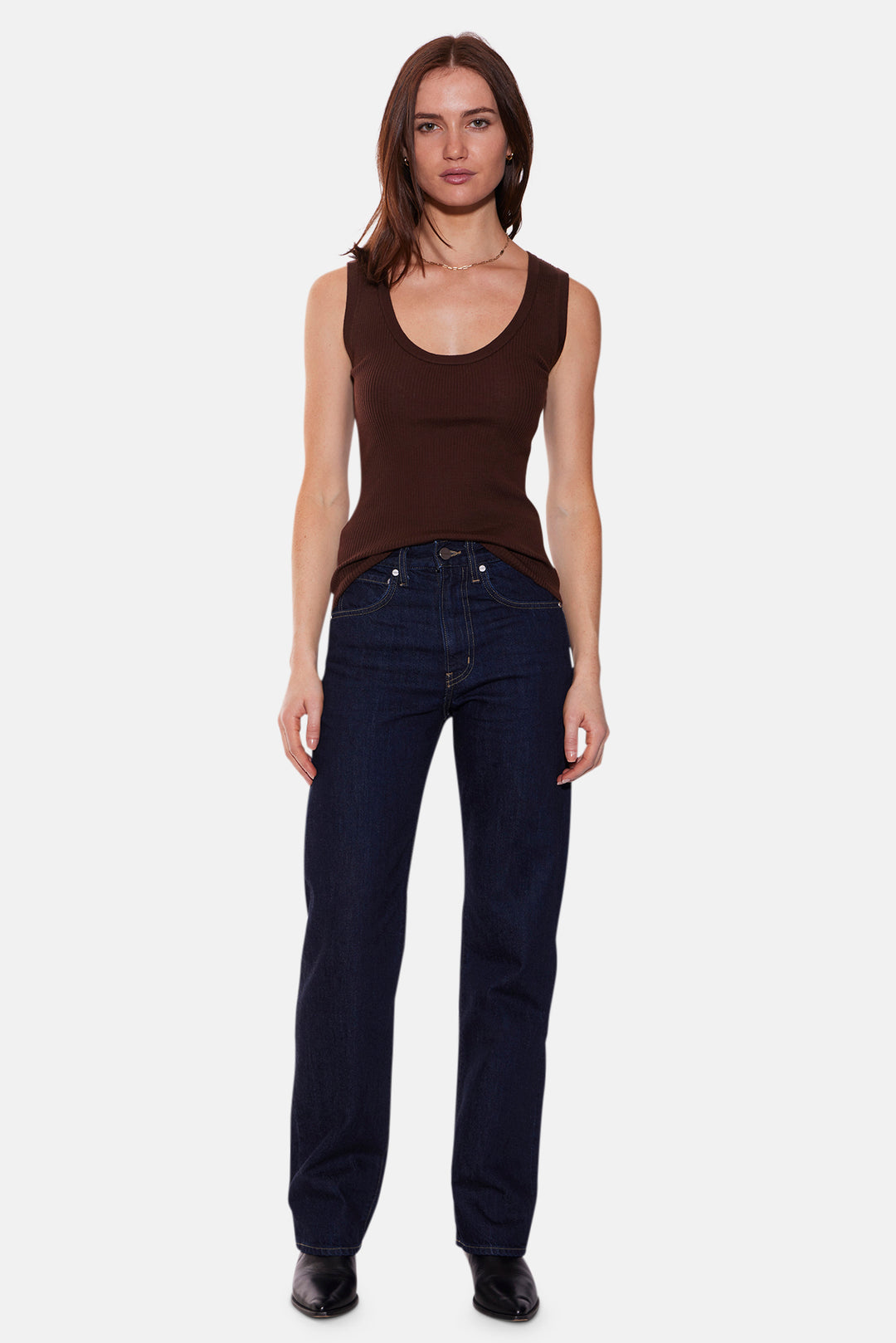 Klara Knit Tank Merino Wool Brown