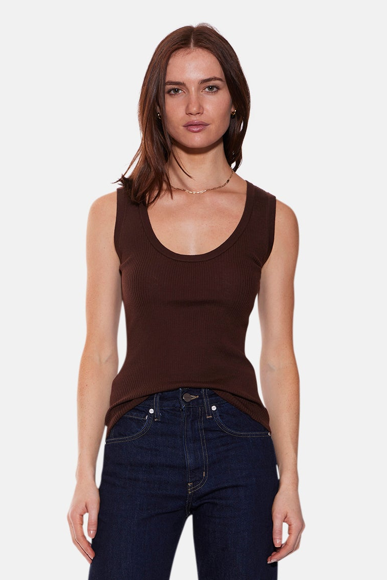 Klara Knit Tank Merino Wool Brown