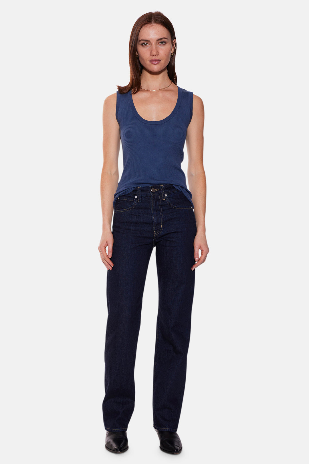 Klara Knit Tank Merino Wool Blue