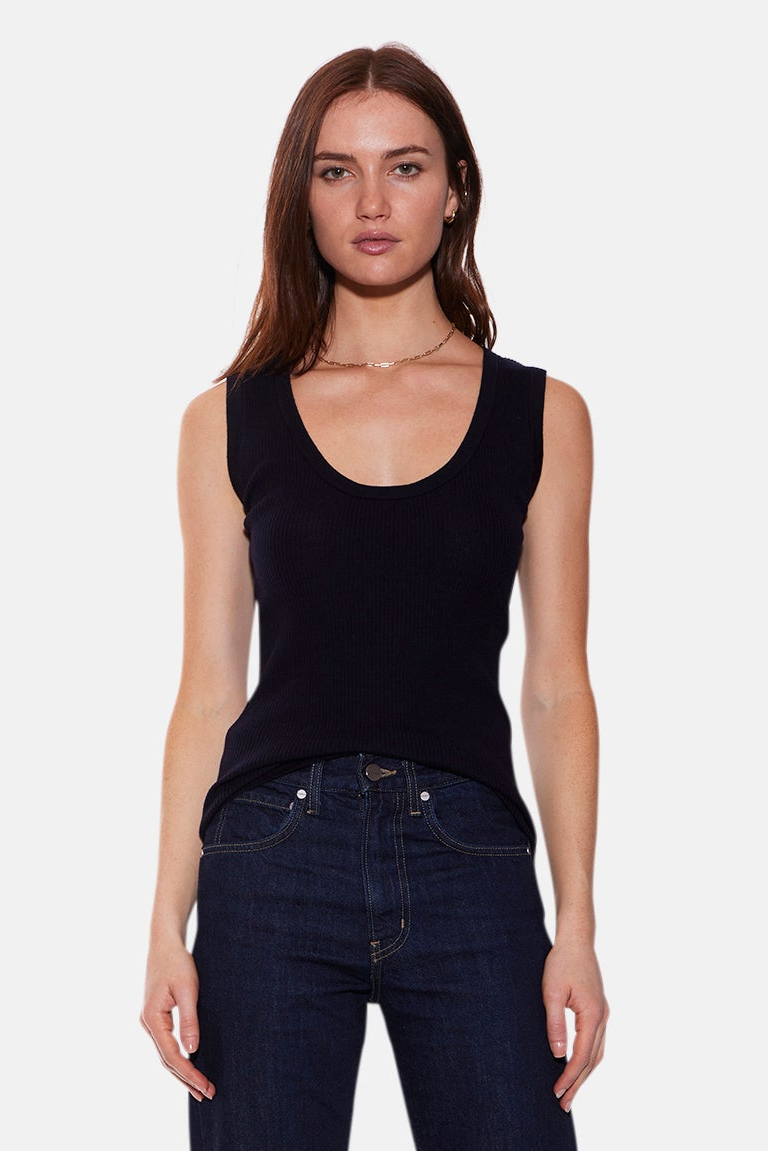 Klara Knit Tank Merino Wool Navy