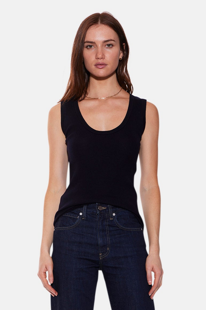Klara Knit Tank Merino Wool Navy