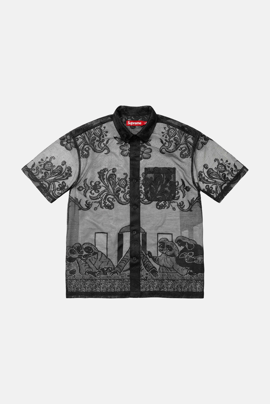 Last Supper Lace SS Shirt Black