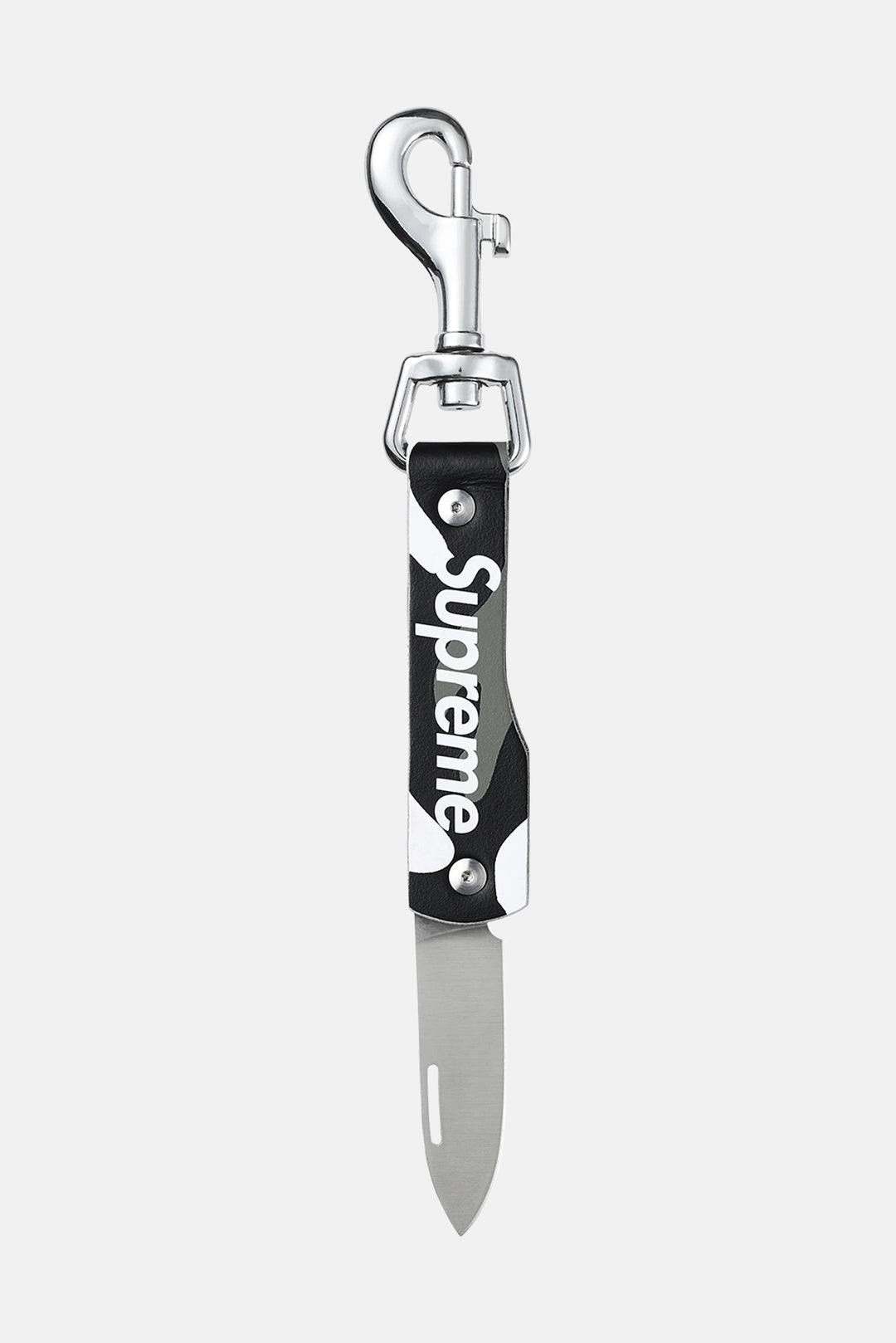 Leather Clip Knife Snow Camo