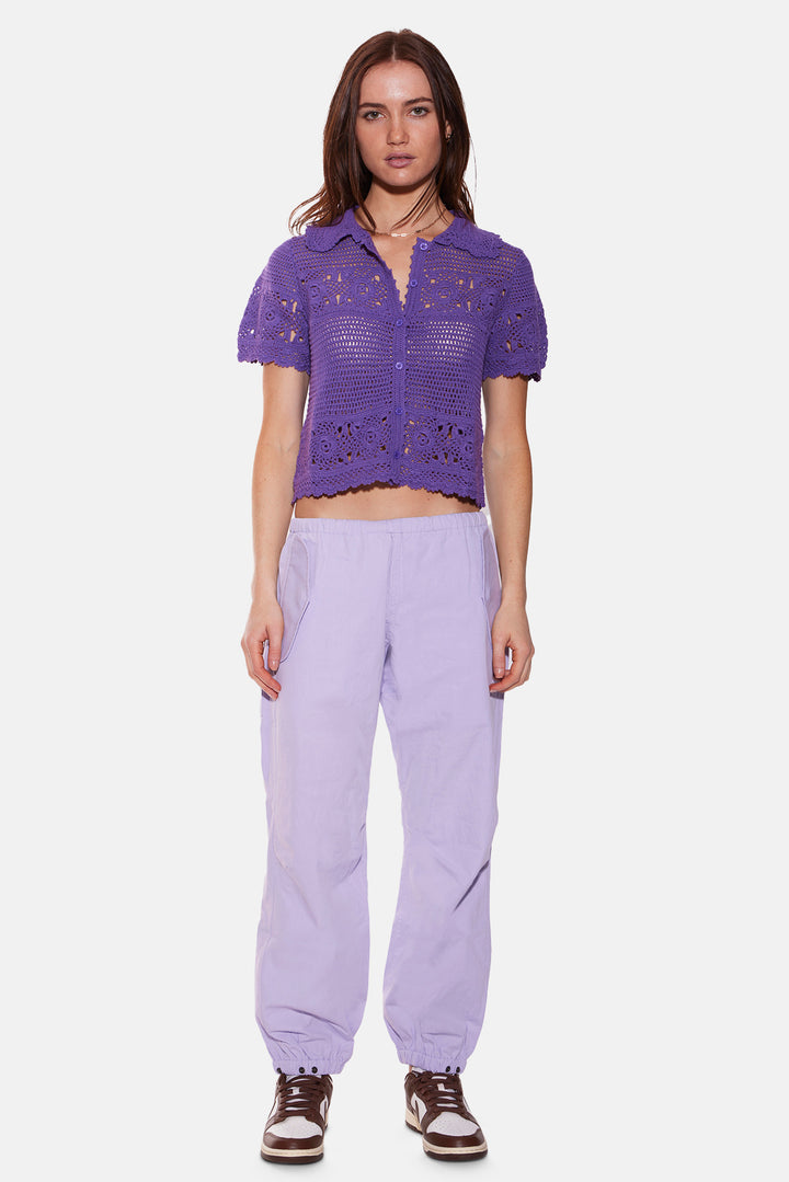 Molly Crochet Shirt Purple