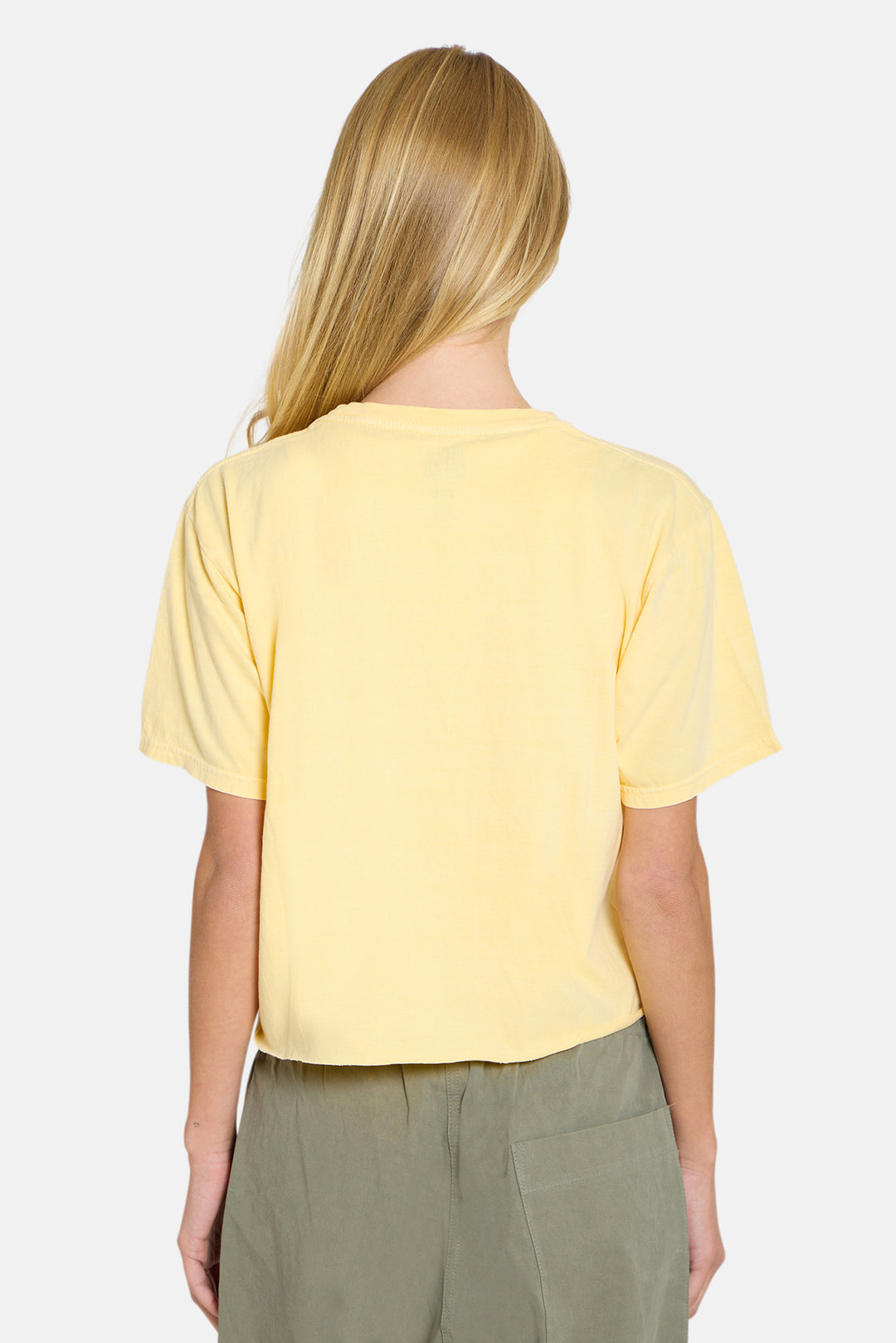 Peter Tunney 'Miss You' Skull Cropped Tee Butter
