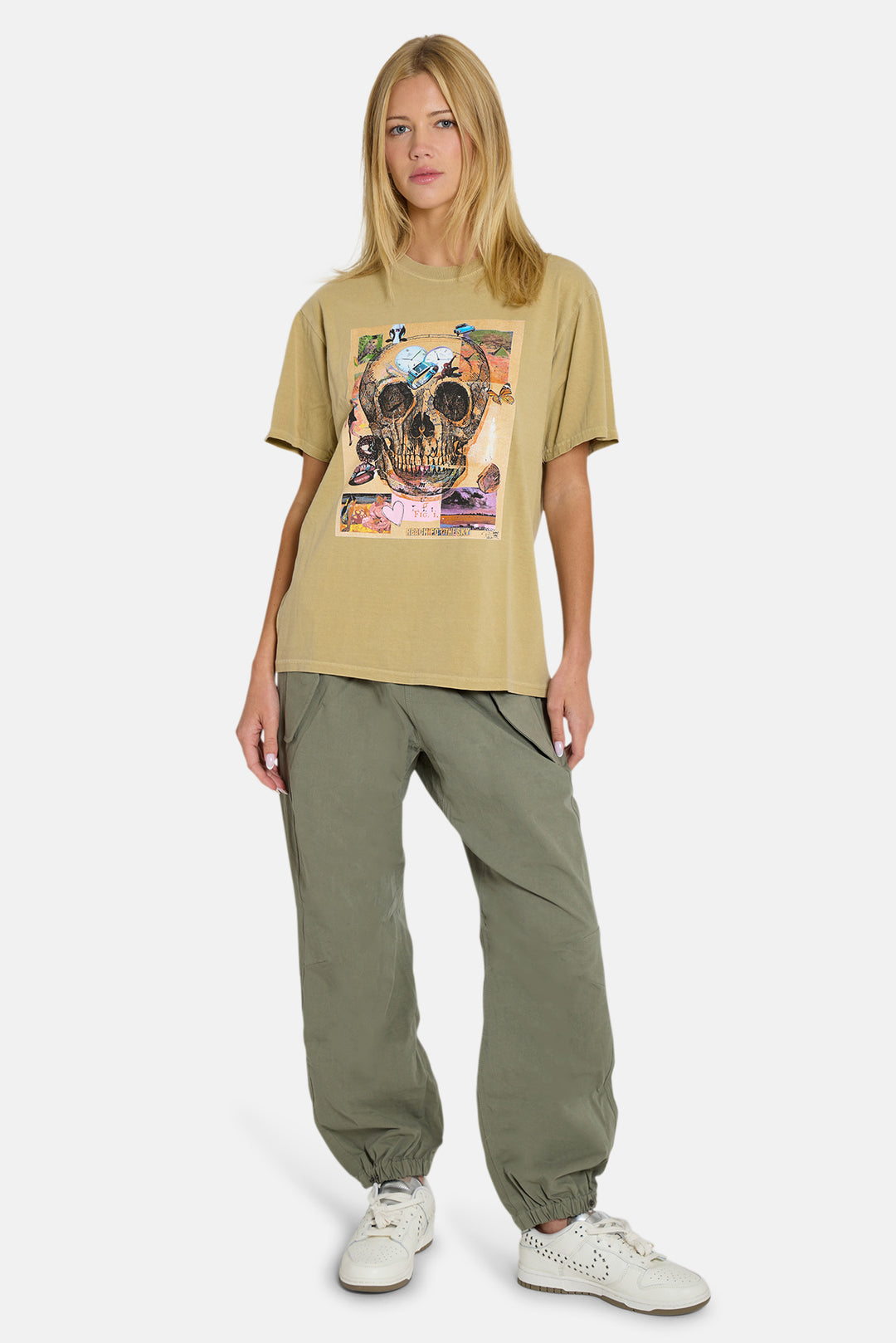 Peter Tunney Skull Tee Khaki