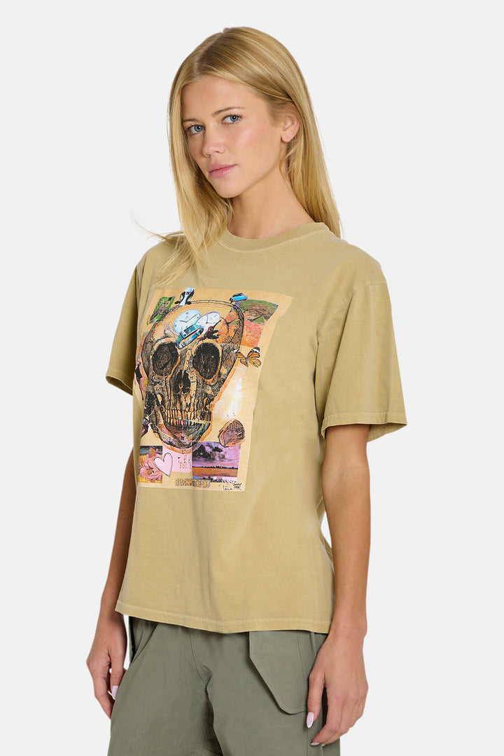 Peter Tunney Skull Tee Khaki