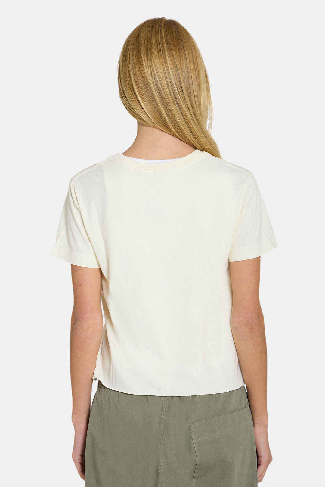 Peter Tunney Skull Cropped Tee Ivory