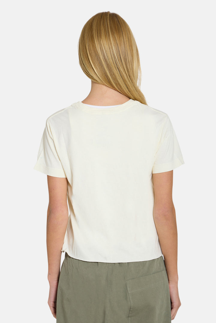 Peter Tunney Skull Cropped Tee Ivory