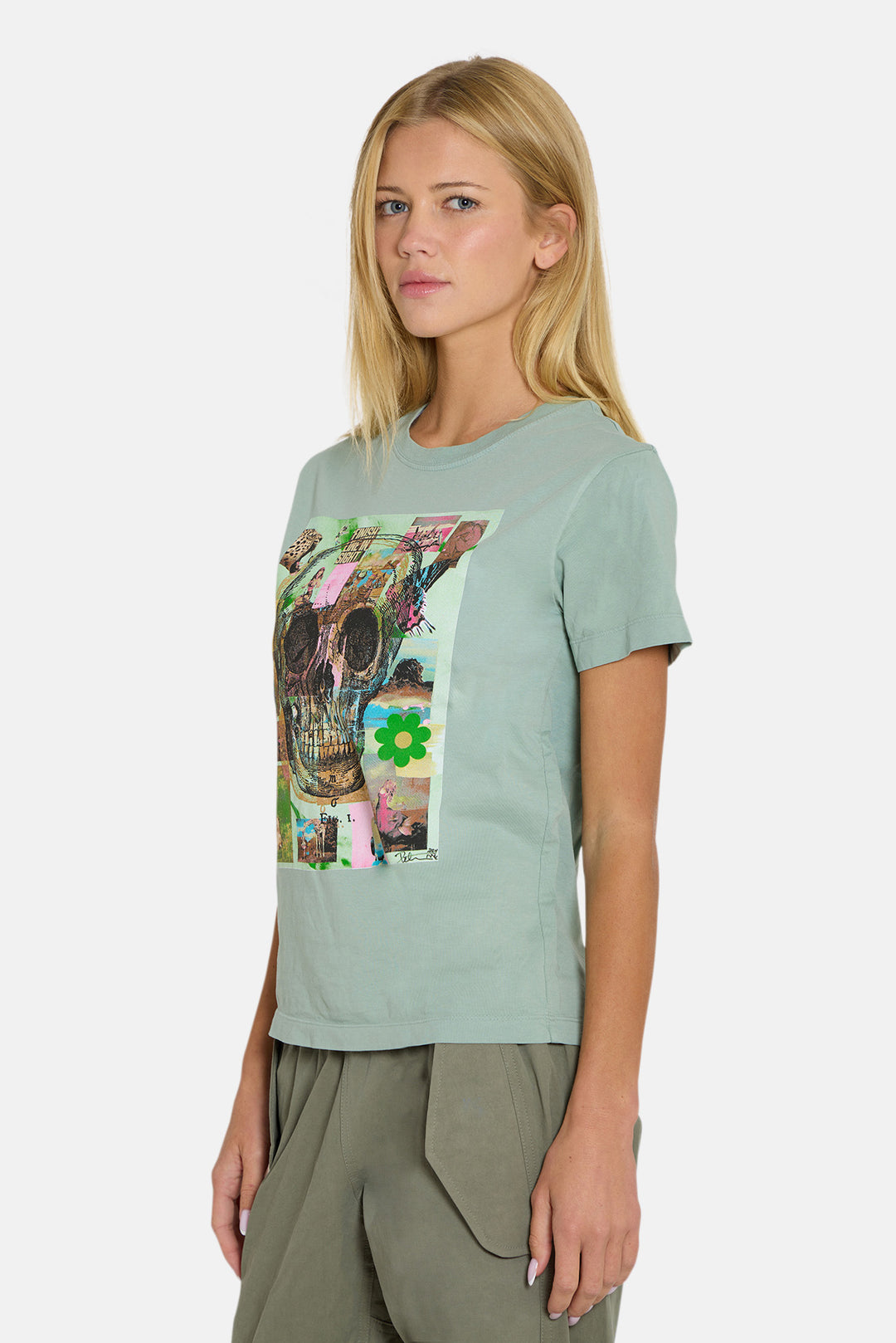 Peter Tunney Skull Tee Agave