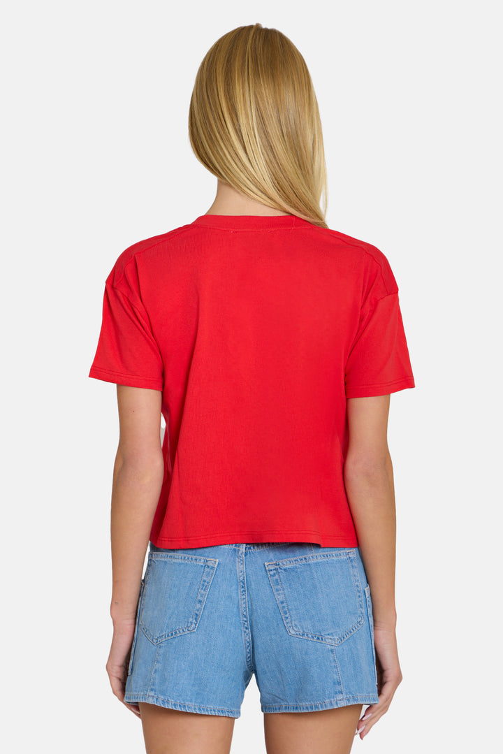 Vivi V-Neck Tee Red