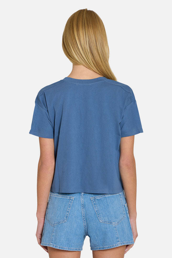 Vivi V-Neck Tee Hampton Blue
