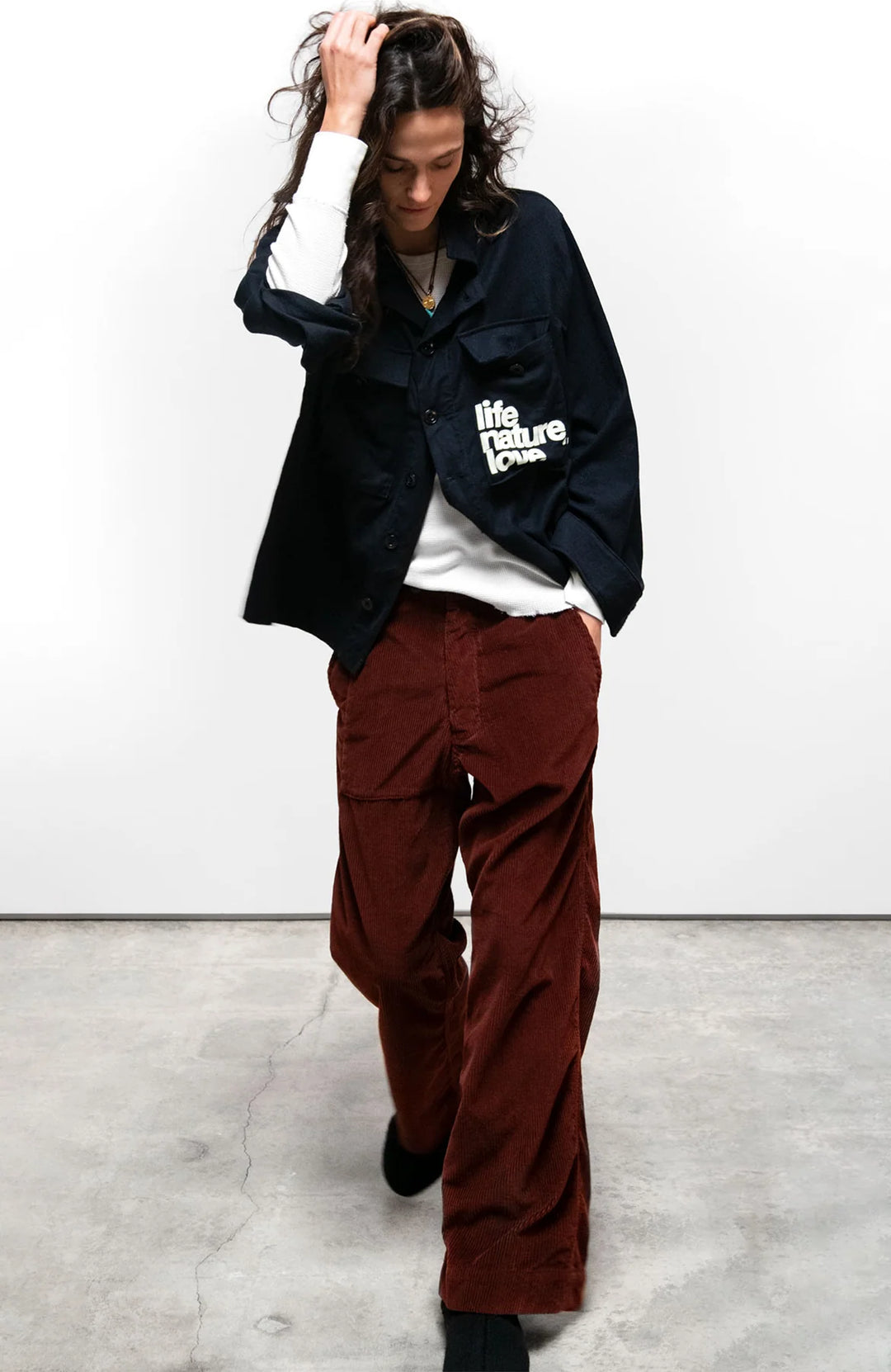Cashmereblend French Corduroy Pant - Woods