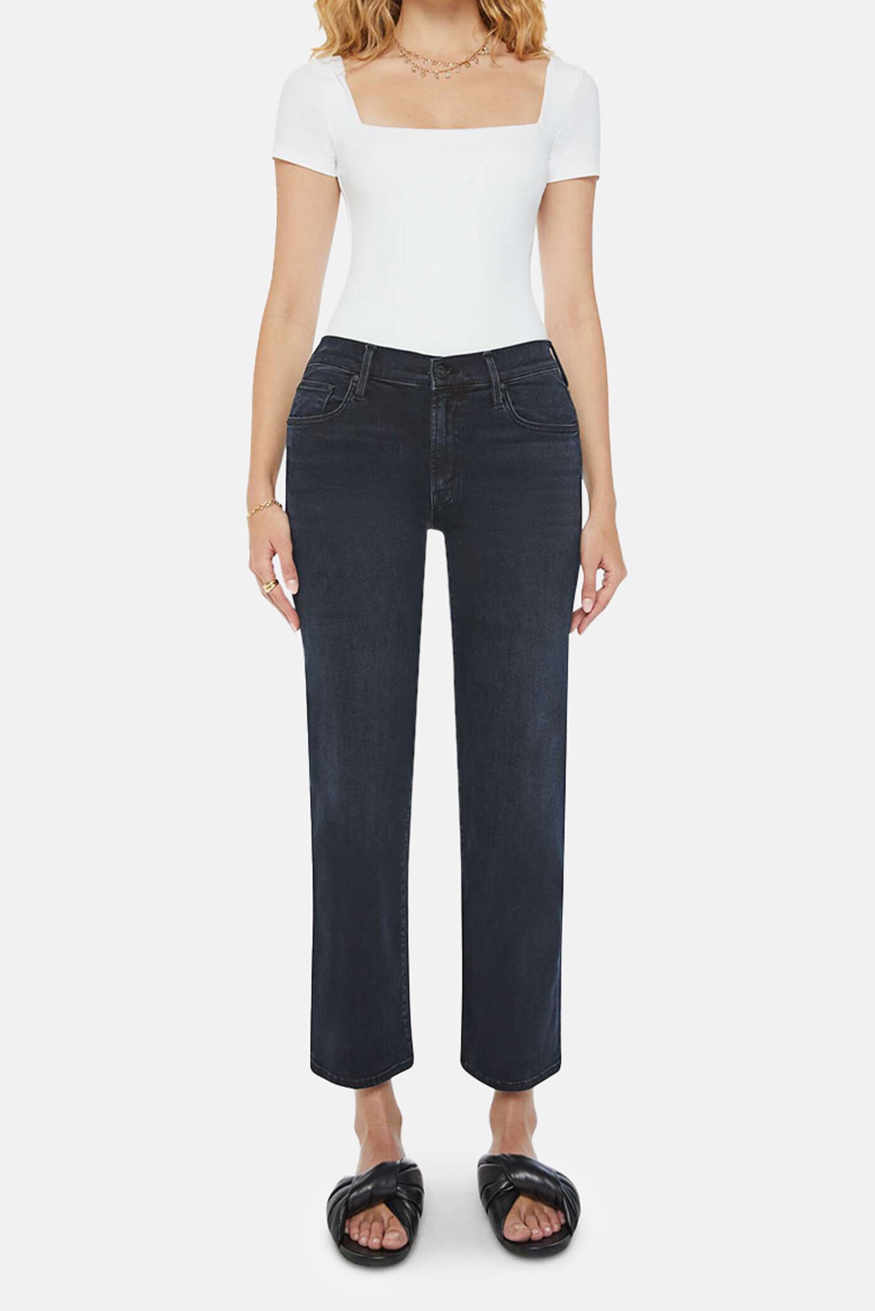 mmm21　38 MOTHER The Mid Rise Zip Rambler Ankle Night In Venice – blueandcream