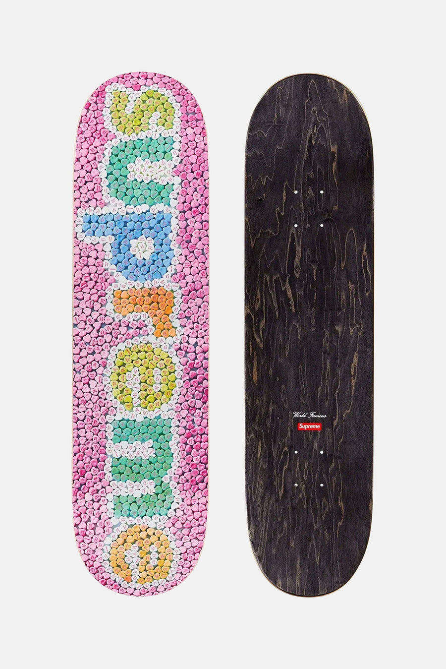 Supreme Candy Hearts Skateboard Pink