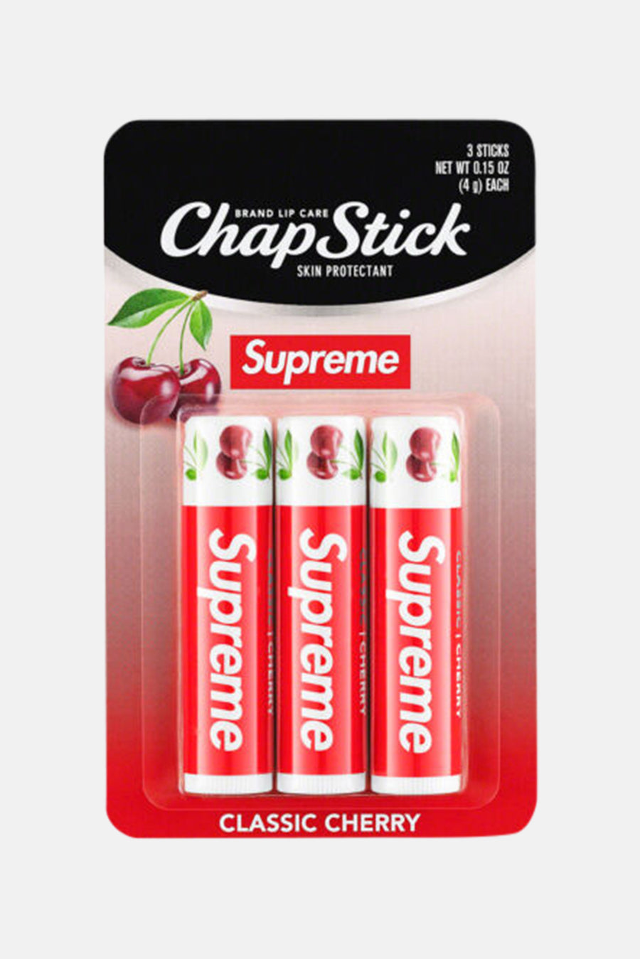 Supreme Chapstick Classic Cherry (set of 3)