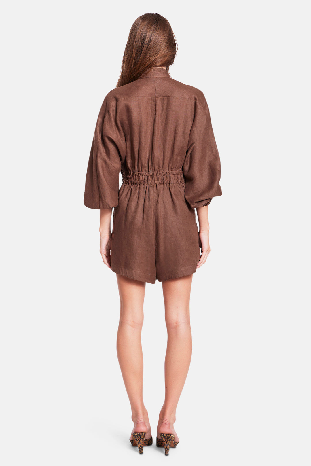 Amelia Playsuit Brown