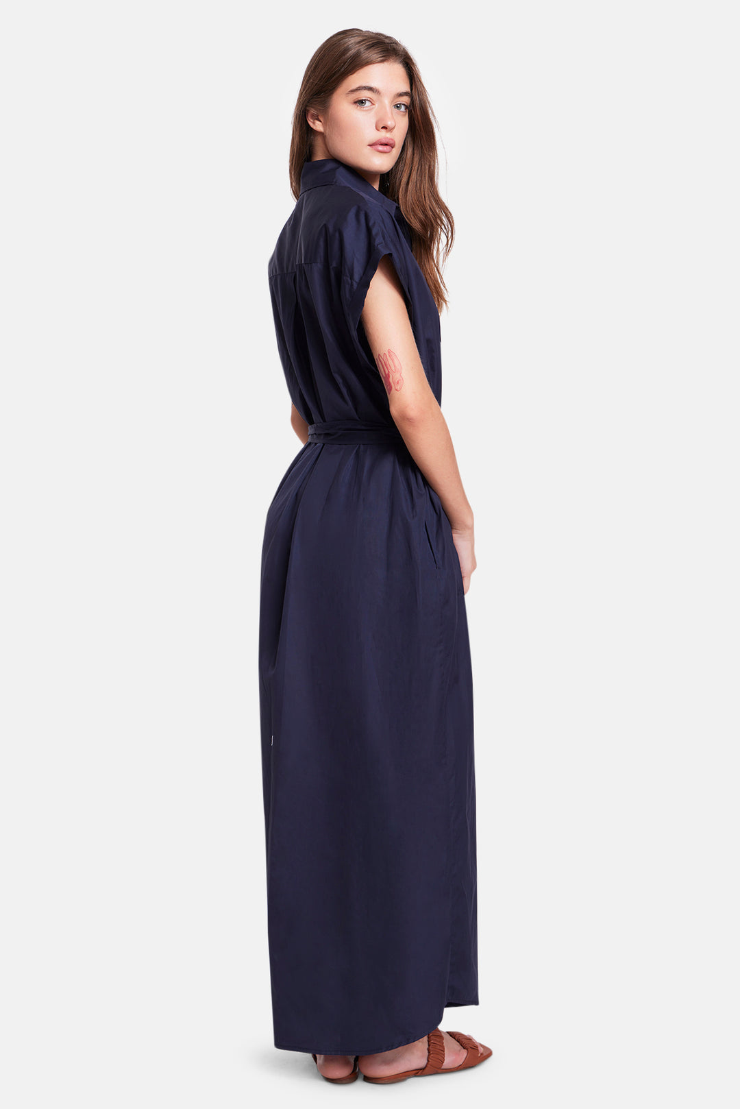 Maidstone Maxi Shirt Dress Navy
