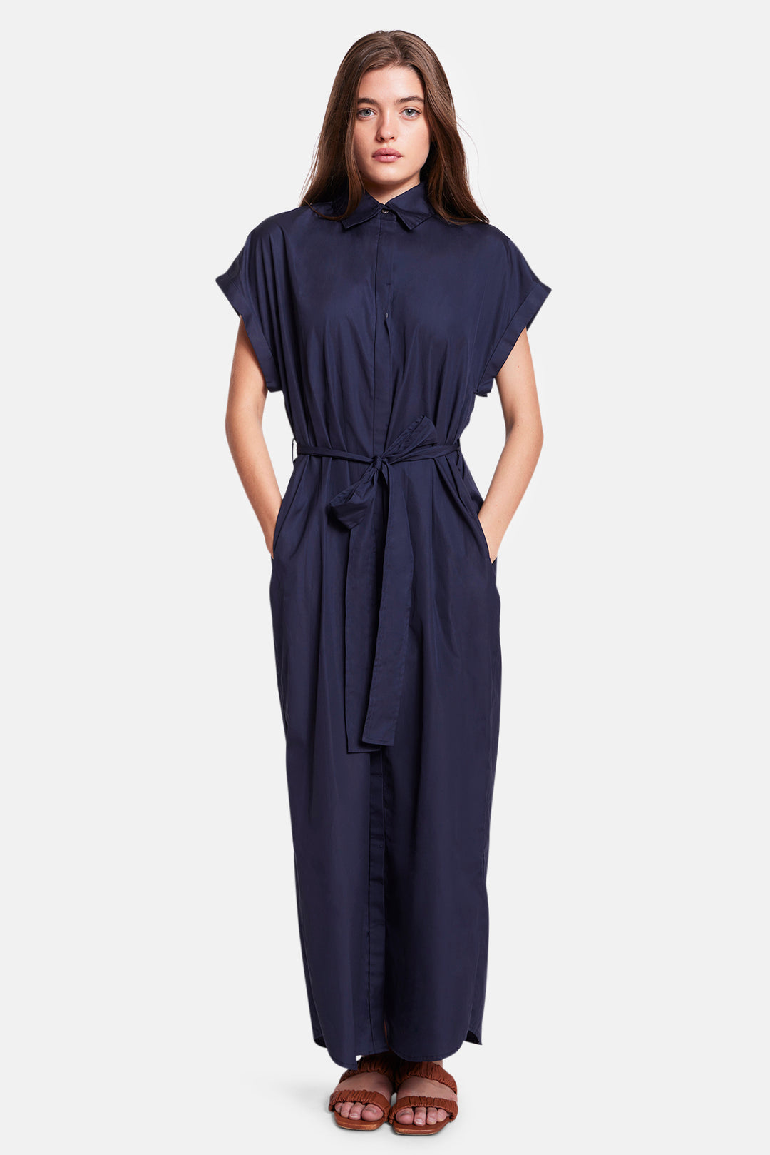 Maidstone Maxi Shirt Dress Navy