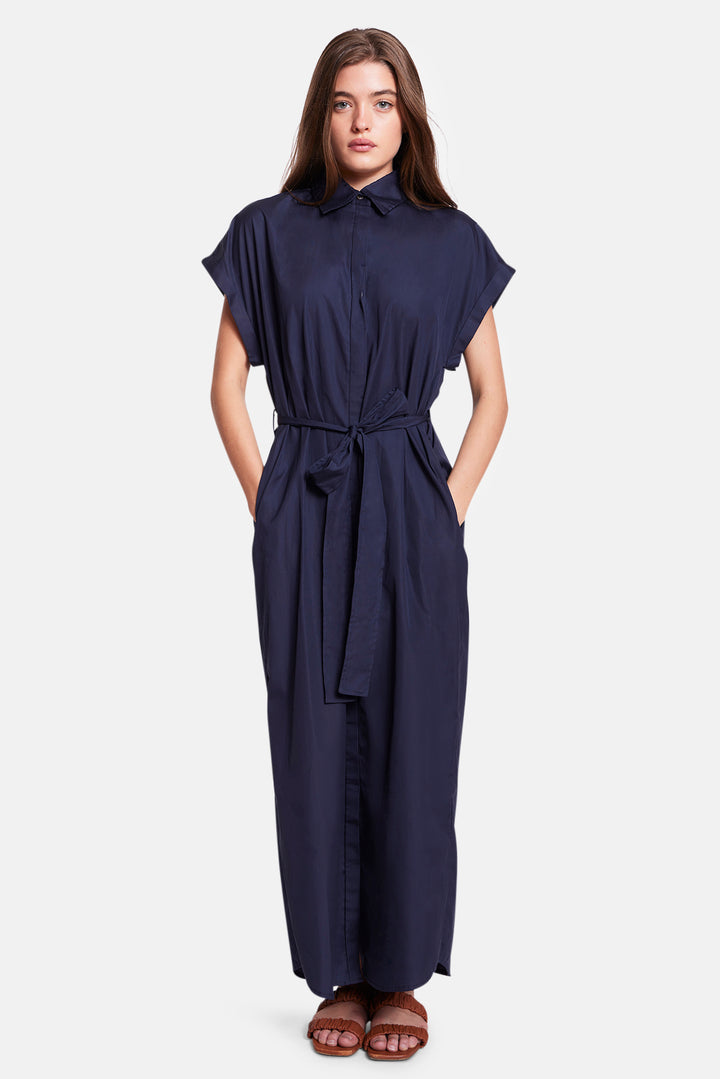 Maidstone Maxi Shirt Dress Navy