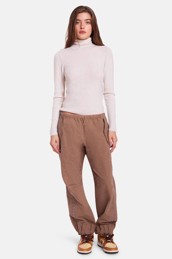 Justine Parachute Pant Studded Brown