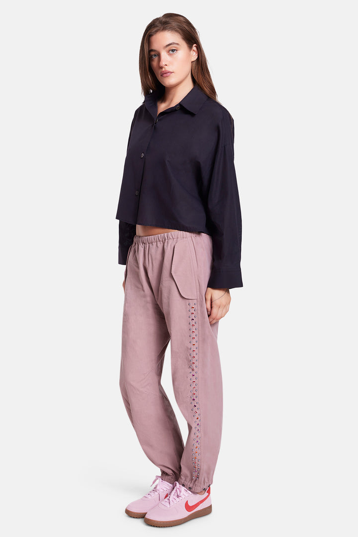Justine Parachute Pant Studded Mauve