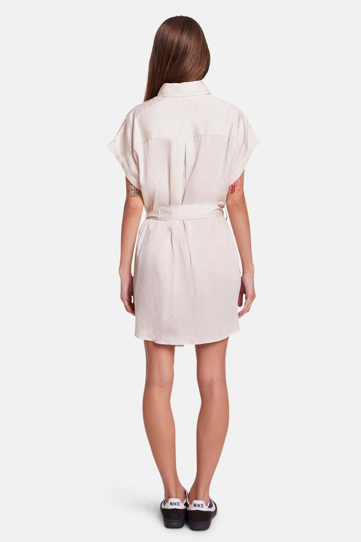 Maidstone Mini Shirt Dress Soft Beige