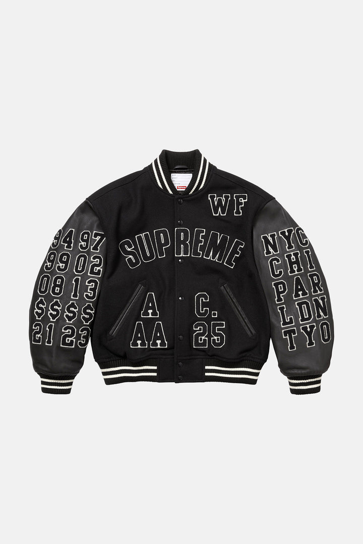 Praises Varsity Jacket Black
