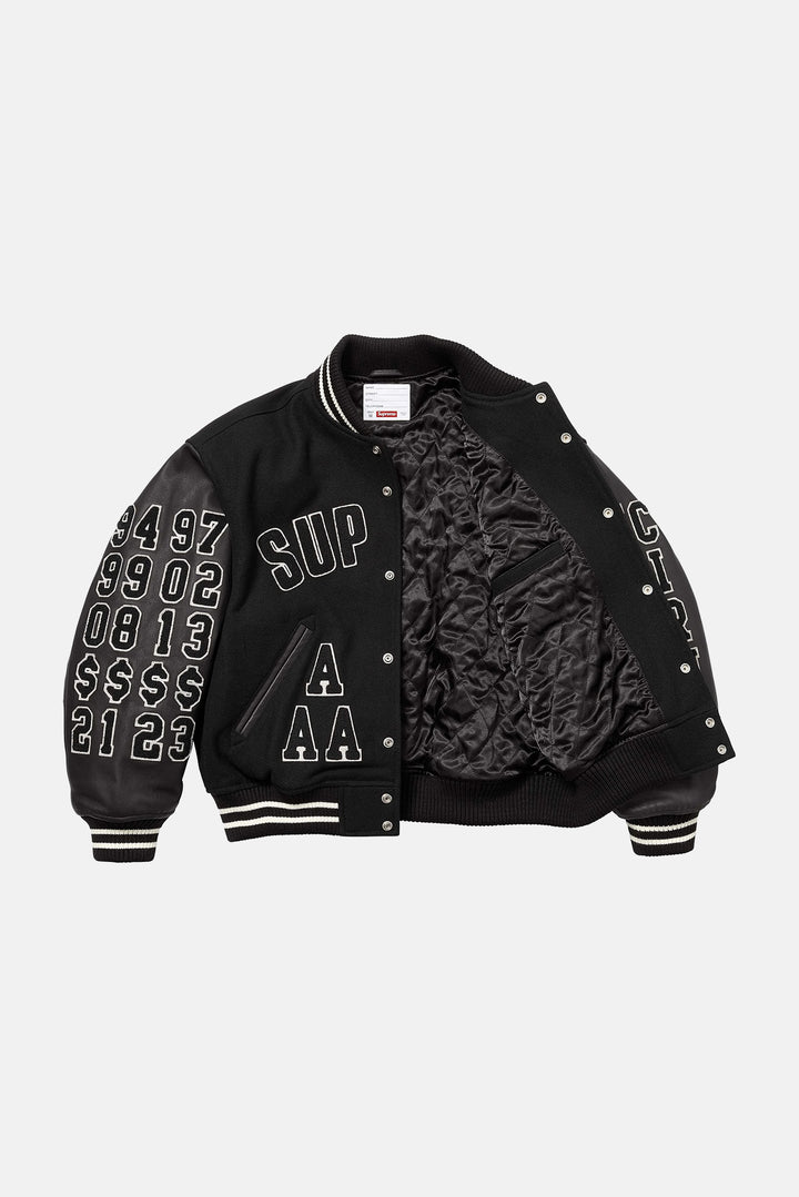 Praises Varsity Jacket Black