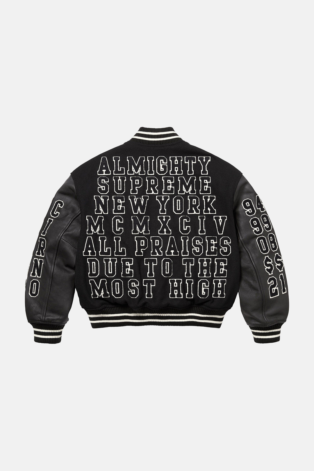 Praises Varsity Jacket Black